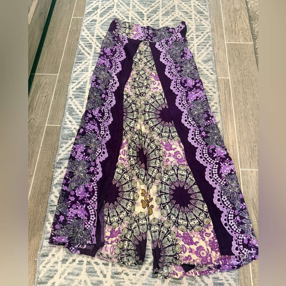 Purple and Cream harem pants